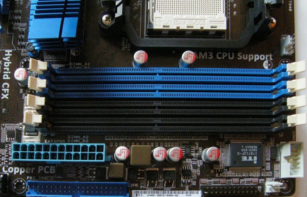 RAM slots on computer 